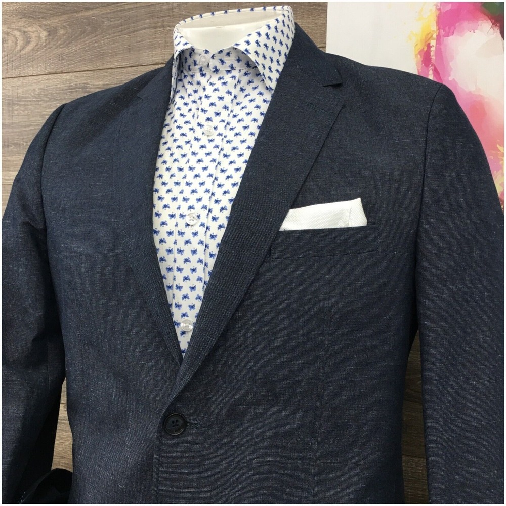 JOSEPH ABBOUD Mens Blazer Sport Coat Casual Jacket‎ Size L 42R Cotton Linen Suit - Picture 9 of 12